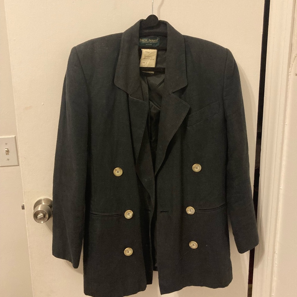 Linen Navy Blue Harve Bernard Blazer.